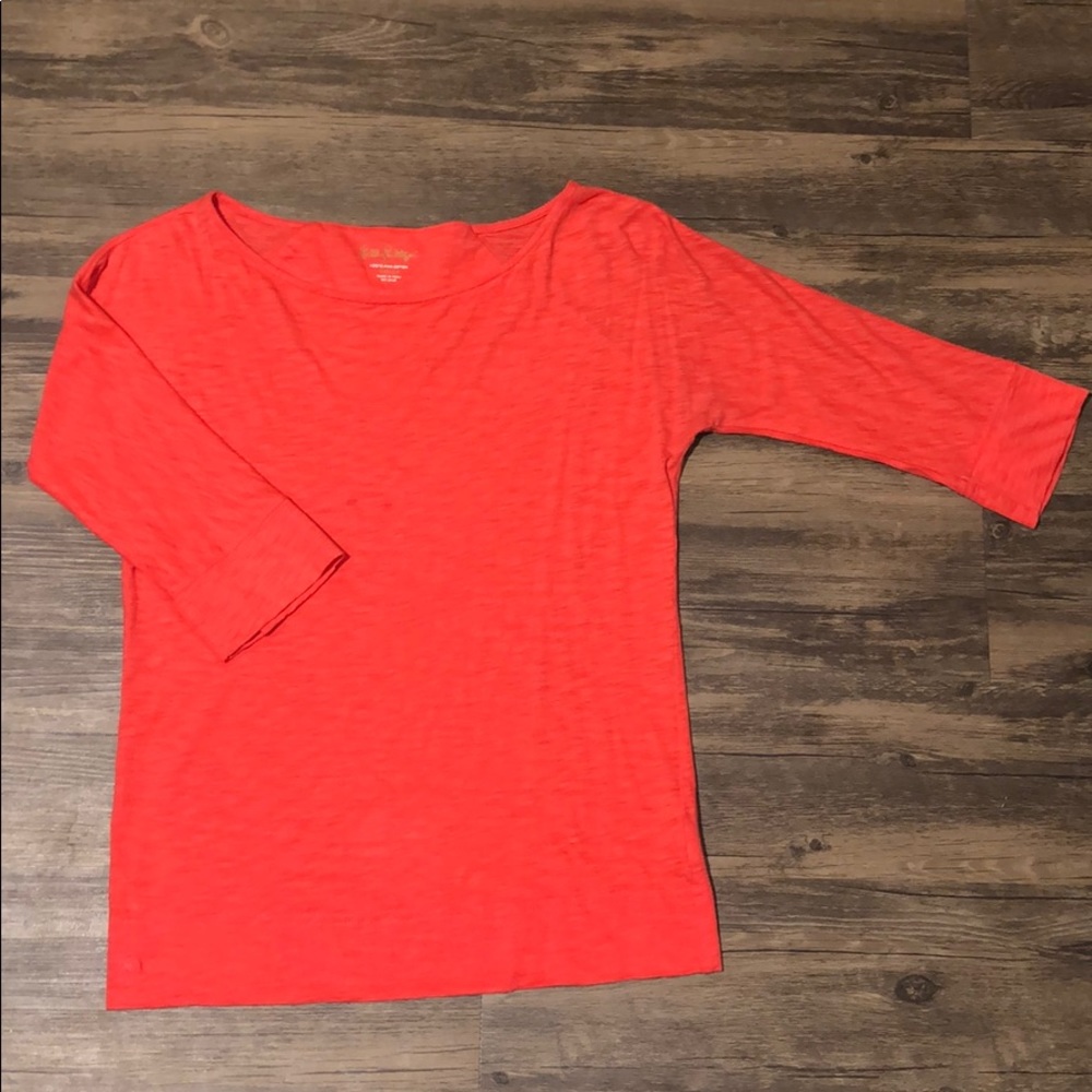 Lilly Pulitzer Mid Sleeve Cotton Top